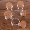 24pcs 47*50*33mm 50ml Mini Glass Wishing Bottles Tiny Jars Vials With Cork Stopper