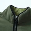 メンズジャケット技術厚いフリースジャケット冬の暖かいサーマルアーミーポルタークメンズコート1