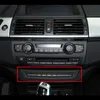 BMW E70 E71 X5 x 6 2008- 2014 ABSカーのスタイリングのためのセンターコンソールのエアコンの音量ボタンのフレーム装飾カバートリム2ピース