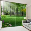 Beleza europeia sob a luz Cortina De Luxo Apagão 3D Cortinas Para Sala de estar Quarto Cortinas Cortinas de tamanho Personalizado