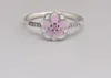 Originale argento sterling 925 per anello fiore Pan Anello fiore di magnolia Donna con logo Fedi nuziali Europa Gioielli di moda W151