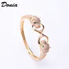 Donia Jewelry Luxury Bangle European e American Fashion Party Exagerado Leopard Copper Micro-Inchaid Zircon Bracelet Designer