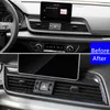 Autocollants de décoration de cadre de sortie d'air de Console centrale ABS, style de voiture pour Audi Q5 FY 2018 2019 LHD intérieur couleur Fiber de carbone