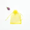 11*12cm(4.33" x 4.72") 100pcs One Color Organza Drawstring Pouches Candy Jewelry Party Wedding Favor Present Bags