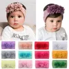 Lace Flower Hair Bow Band Accessoarer Baby Girl Kids Toddler Headband Solid Headwear Hairband Foto Props Gifts TS105