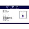 Mode- Partihandel 925 Sterling Silver Jewelry Pearl Cut Waterdrop Amethyst Pendant Necklace For Women's Clothing Accessories X912