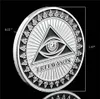 5pcs Collection Coin European Brotherhood masons Masonic Craft Token 1 oz Silver Plated Challenge Badge5620082