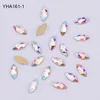 10 sztuk Crystal Paznokci Diamenty Drop Design Flatback AB Marquise Nail Art Dekoracje Kamień Dżetów Do Nails YHA161 ~ 63
