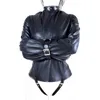 Camicia di forza in pelle PU Rigorosa giacca dritta fantasia crespa per le donne SM SM Imbracatura per il corpo Fetish Cosplay BDSM Bondage Gear Giocattolo del sesso