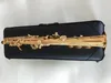 Ny ankomst sopran B (b) Saxofon Yanagisawa S-WO10 Guldpläterad B Flat Brass Instrument Sax med munstycke Gratis frakt