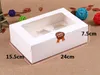 kraft Card Paper Cupcake Box 6 Cup Cake Holders Muffin Cake Boxes Dessert Portable Package Box Six Tray Gift Favor SN2916
