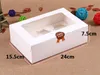 Kraft Card Paper Cupcake Box 6 Cup Cake Holders Muffin Cake Boxes Dessert Portable Package Box Six Tray Gift Favor SN2916