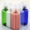 50ML (1 2 / 온스) 모듬 색상 채우는 플라스틱 PET 쉬운 플립 캡 도매 광장 샘플 병 병