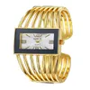 Big Face Gold Silver Bangle Watch Women Elegant Brand Quartz Watch Watches Watches Reloje Mujer Montre Bracelet Femme 2018318b