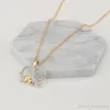 Deux - Taille de la couleur Eléphant Pendentif Collier Fashion Animal Animal Bijoux Jour Mère Cadeau Grossiste en gros