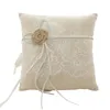 Rustic Style Lace Ring Bearer Pillow Ring Pillows & Flower Baskets Sets Wedding Ceremony Pearls cake pillow Flower bride ring box