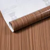 PVC selbstklebende Tapete Wandrolle Holzmaserung Desktop Schranktür Kleiderschrank Möbel Renovierung Holzimitat dicke Wandaufkleber Stick