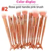 Nieuwe 15 -st set make -upborstels Mermaid Brush 3D kleurrijke professionele make -up borstels foundation blush cosmetische borstelset gereedschap 1761431