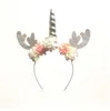 Party Hair Sticks Headdress Jul Unicorn Hårband Hjort Elk Horn Hårhoppar Holiday Flower Headband Baby Hair Tillbehör Czyq6276