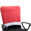 Funda trasera de silla con sombrero rojo de Papá Noel para decoración de cena de Navidad, juego de gorros de Navidad de 6 uds.