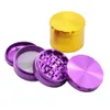 Mix Color 63mm 4 Layers Smoking Accessories Grinders Metal Zinc Big Space Case Tobacco Herb Grinder 111