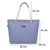 Designer-stor kapacitet randig kausaltygväska för kvinnor Oxford Shoulder BagsFashion Designer Shopper Bags Luxury Top-Handle Handväskor