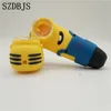 Minions Silicone Pipe Funny Design Food Grade Tobacco Hand Water Pipe with Glass Bowl for Haybook Cigarette