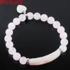 rose quartz heart beads natural