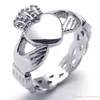 Rings Gold Claddagh Ring Stainless Steel Heart Crown Band for Men & Women, Sizes 612