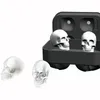 3D Skull Head Ice Cube Mold 4 Grids Skull Shaped Whisky Wine Ice Cube Tray Maker Chocolate Mould Bar Party Supplies