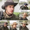 Nuevo sombrero de cubo para hombre Boonie caza pesca gorra al aire libre ala ancha militar Unisex sombreros para el sol