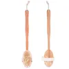 Natural Boar Bristle Detachable Long Handle Wooden Dry Bath Body Back Brush Exfoliating Brush Soap Dispenser Mason Jar Hammam Scrubbing Glove Detangling Earplugs