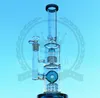 背の高いガラスボッツウォーターホーブの喫煙パイプトリプルリサイクルー石油リグバブラーボンズ18mmガラス