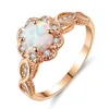 Atacado-Best Selling Europa e os Estados Unidos Senhoras anel casal jóias estilo opala jóias anel de casamento presente