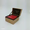Valentine's Day Square Drawer Creative Jewelry Necklace Box Wooden Double Fleece Everlasting Flower Gift Box Flower Box