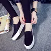 2019 autumn white PU leather women's shoes white thick bottom Lok Fu lazy student shoes