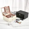 Juelee Multifunktions-Aufbewahrungsbox, Leder, Schmuck-Organizer, mehrschichtig, Schmuck-Display, Joyeros Organizador De Joyas, T190629