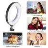 6 inch dimbare desktop selfie led ring licht met telefoon houder camera ringlamp voor YouTube video live foto fotografie studio