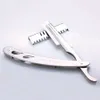 الرجال مريحة الفضة دليل ماكينة الحلاقة الفولاذ المقاوم للصدأ المهنية للجنسين المحمولة الحلاقة شارب دائم حلاقة سكين 0849