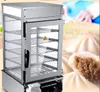 WinYe Acier Inoxydable Bun Steamer Machine 5 Layer Food Display Heat Conservation Cabinet