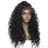 Brazylijska głęboka fala kręcona koronka przednia ludzka włosy peruka preusted 360 koronki peruki czołowe 150 gęstość HD przezroczyste z włosami dla dzieci Natural Hairline 13x4