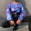 2020 Mujeres atuendo rave chaqueta holográfica traje de neón con capucha corto