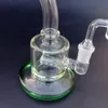 Colorful Glass Bong Inline Perc Mini Oil Dab Rigs Thick Bong 14 mm Female Joint With 4mm Quartz Banger Water Pipes