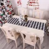 14x71 인치 크리스마스 테이블 러너면 버팔로 체크 무늬와 삼베 두 번 테이블 러너 휴일 겨울 홈 장식 JK1910KD 양면