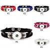 Noosa Bracelets en cuir tressé multicouches 18MM Chunks Interchangeable Ginger Snap Button bracelet Pour femmes hommes Bijoux de mode FFJ797