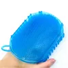 Mjukt silikonmassage skrubbhandskar för peeling kroppsbadborste Exfoliating Gloves Footbrush för badkroppsborsten