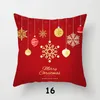 Christmas Pillowcase Peach Skin Santa Clause Christmas Deer Pillow Case Christmas Decorative Throw Pillowcase Seat Seat Pillow Cover