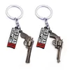 2021 Red Dead Redemption Keychain Metal Letter Tag Pistol Key Chain Key Rings Fashion Jewelry Will and Sand Drop Shipping