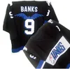 MI08 Męskie filmy Hawks Adam Banks Hockey Jerseys #9 Black Stitched Shirts S-xxxl Dobra jakość