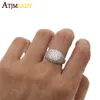 NEW Bling women Men's Zircon Ring Silver Iced Out Full CZ Hip hop Rings Fashion HIP-HOP Jewelry Size 6 7 8 wholesale ring